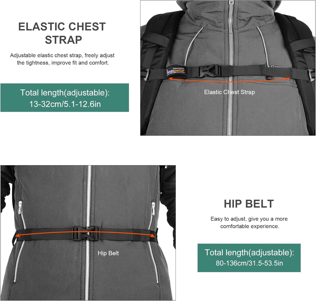 Mountaintop 25L/30L Wanderrucksack Daypack Damen Herren für Tageswanderungen, Outdoor, Radtouren 25L