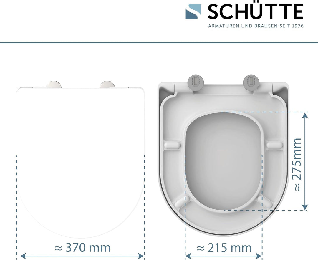SCHÜTTE WC-Sitz passend zu Villeroy & Boch O Novo, Vitra S50, Laufen Pro, mit Absenkautomatik made i