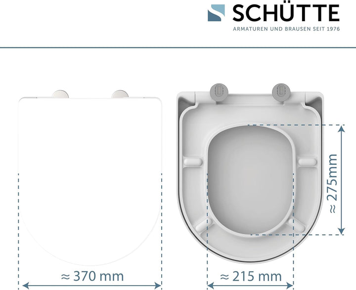 SCHÜTTE WC-Sitz passend zu Villeroy & Boch O Novo, Vitra S50, Laufen Pro, mit Absenkautomatik made i