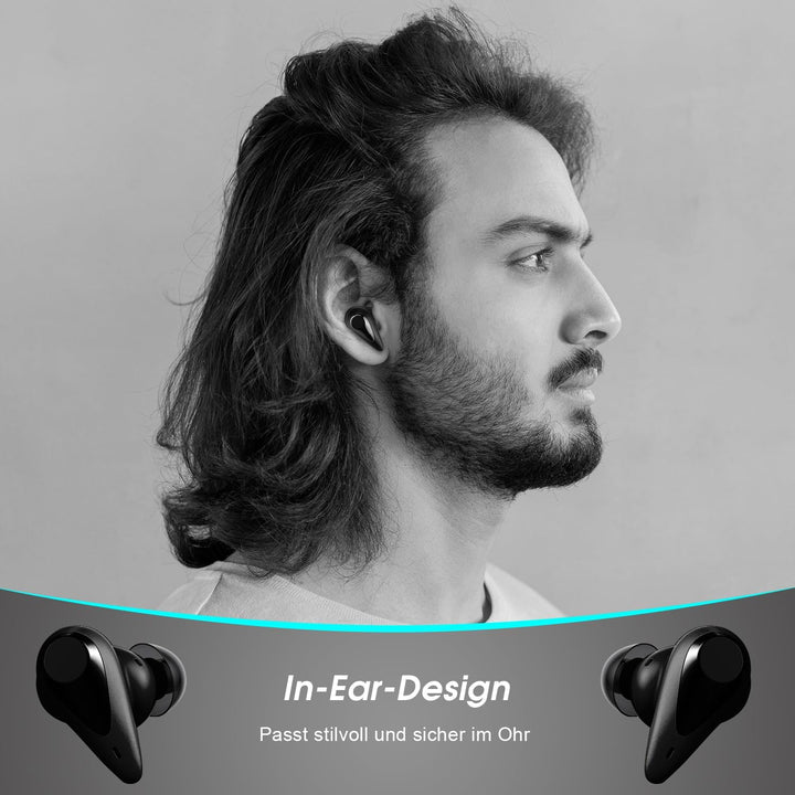 August Bluetooth Kopfhörer In Ear EP810 - Bluetooth 5.0 Kabellose Earbuds mit Mikrofon Berührungsste