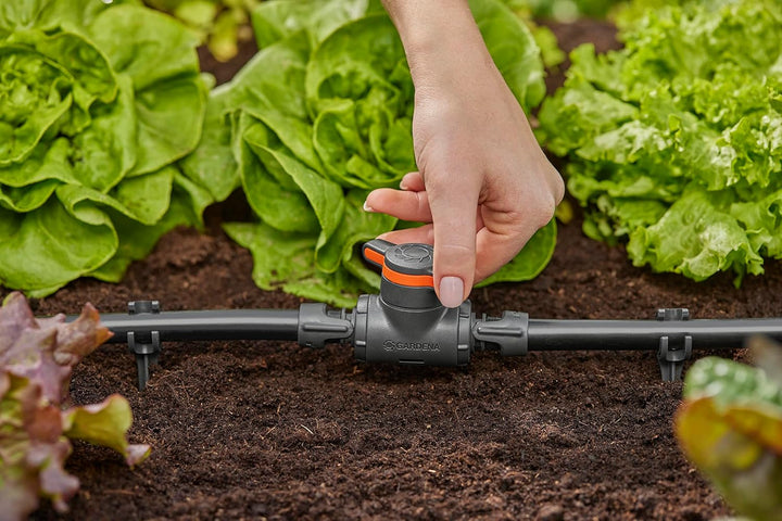 Gardena Micro-Drip-System Regulier- und Absperrventil 13 mm (1/2 Zoll): Einfache Rohrabsperrung und