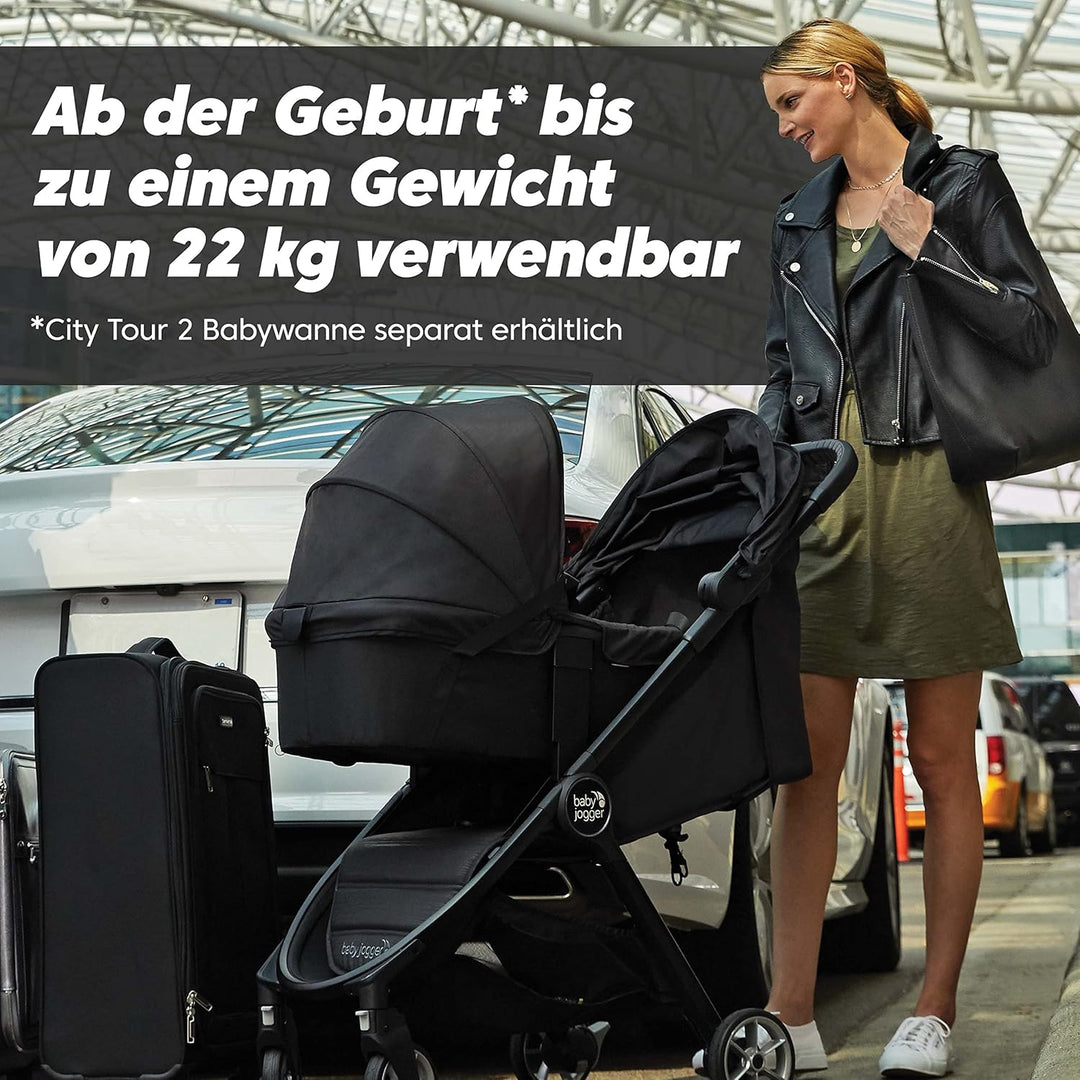 Baby Jogger City Tour 2 Reisebuggy | Kleiner, leichter und kompakter Buggy mit Einhandfalt | Pitch B