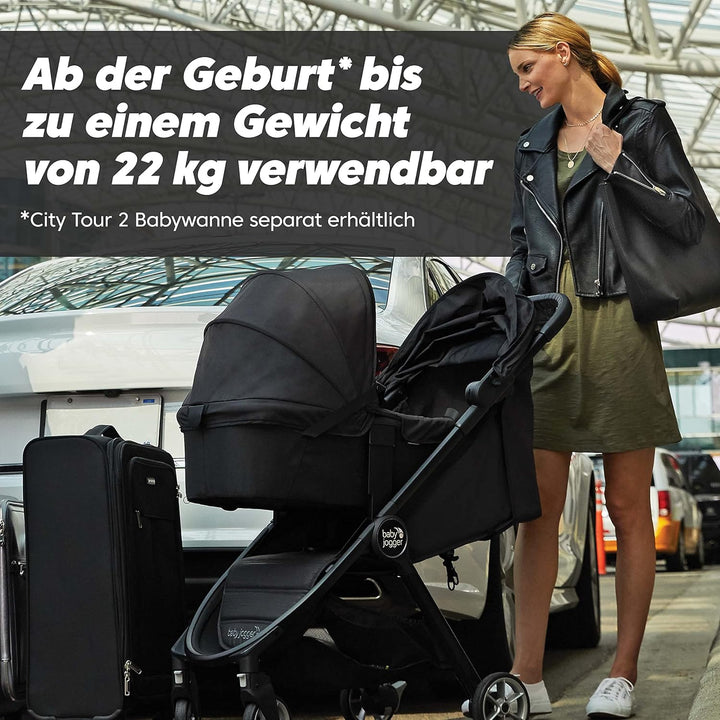 Baby Jogger City Tour 2 Reisebuggy | Kleiner, leichter und kompakter Buggy mit Einhandfalt | Pitch B