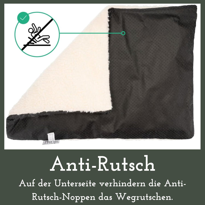 Fellou Heizdecke Katze 60 x 40 cm - Selbstheizende Decke Katze - Waschbar & Knisterfrei - Wärmedecke