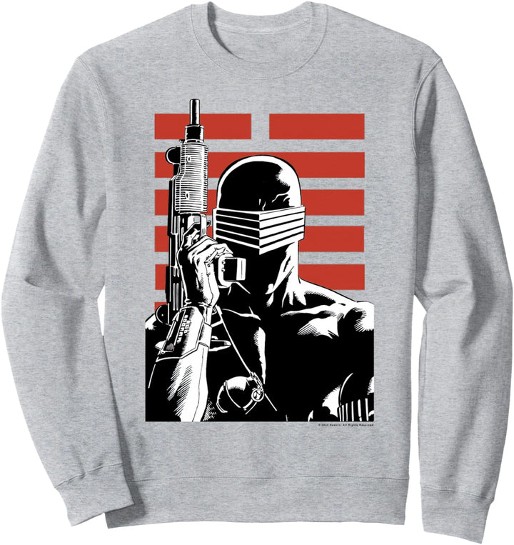G.I. Joe Snake Eyes Retro Red Stripe Portrait Sweatshirt