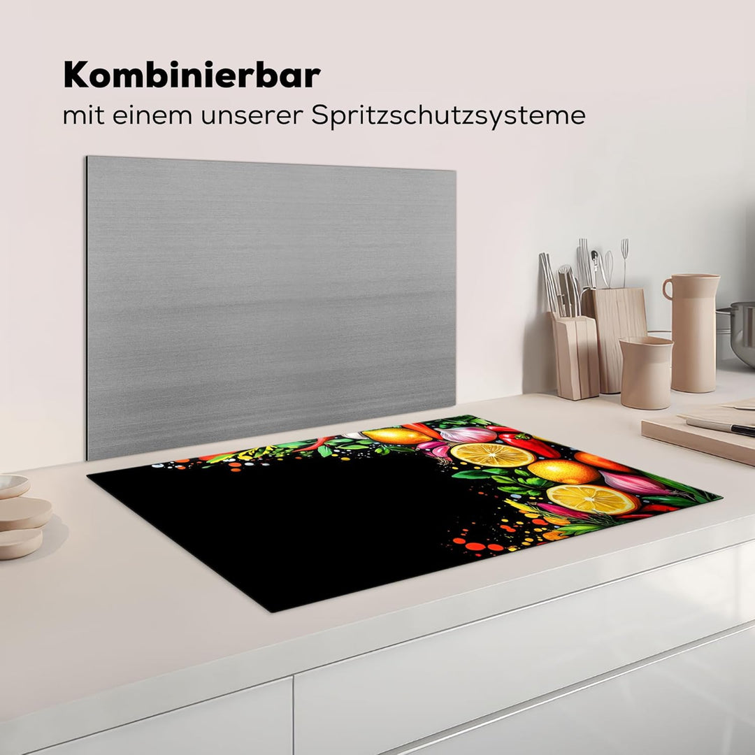 Herdabdeckplatte Einteilig 80x52 cm Küche Ceranfeld Abdeckplatte Cerankochfeld Abdeckung Induktionsk