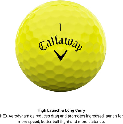 Callaway ERC Soft Golfbälle 2023 Dreispurig Gelb, Dreispurig Gelb