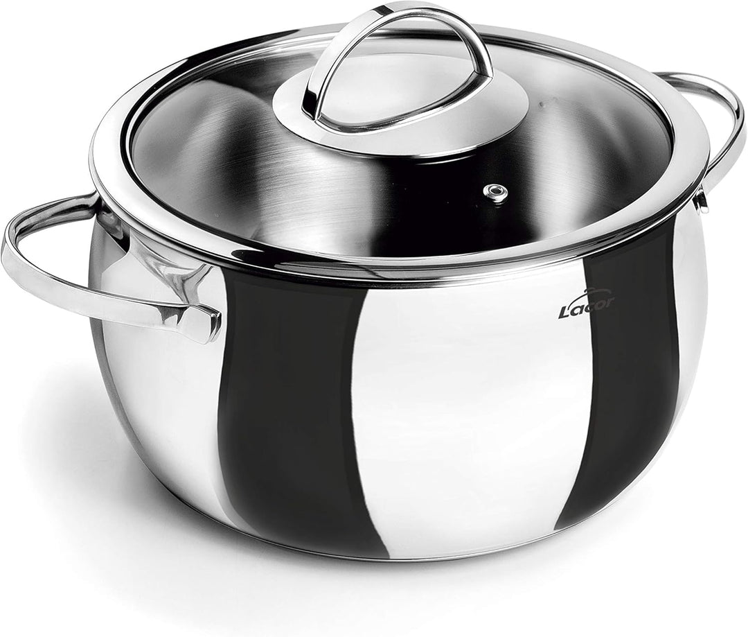 LACOR 79128 Fleischtopf mit Deckel Belly 28 cm