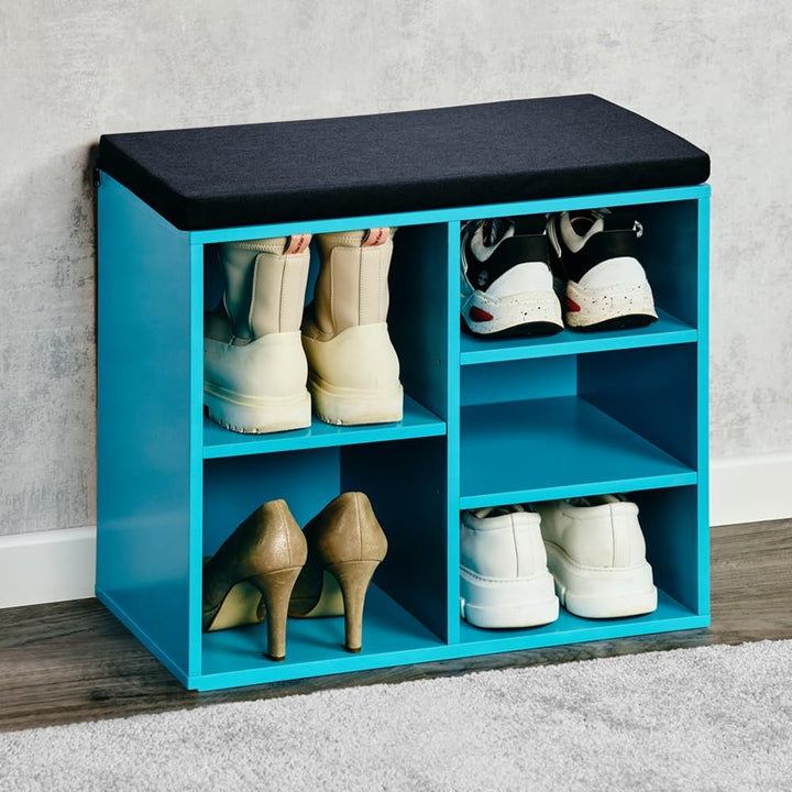 Kesper | Schuhschrank mit Sitzkissen, Material: Faserplatte, Masse: B51,5 x H48 cm x L29,5 cm, Farbe