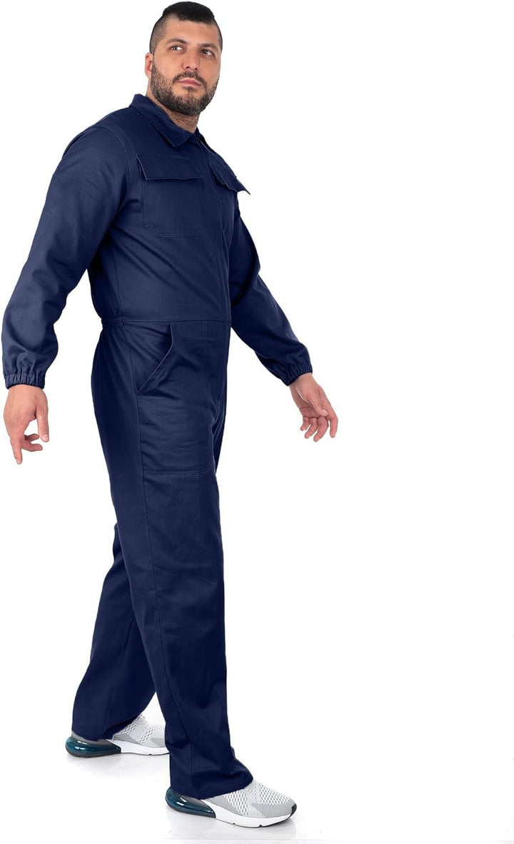 Ultra Arbeitsoverall Herren Overall Rallyekombi Schutzanzug mit vielen Taschen S Dunkelblau, S Dunke