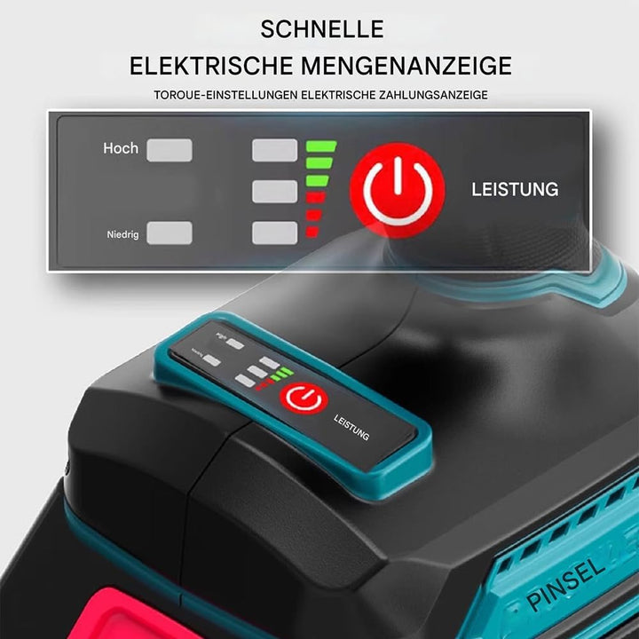 Akkuschrauber 18V mit 2 x 3.0AH Akku,Akku Schlagschrauber mit 14 Steckschlüssel, Elektrischer Schrau