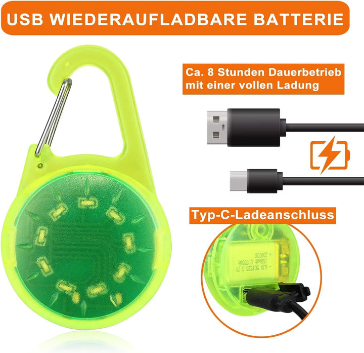 ZLCBBD LED Blinklicht Schulranzen Sicherheitslicht USB Aufladbar - Reflektoren Licht für Schulranzen