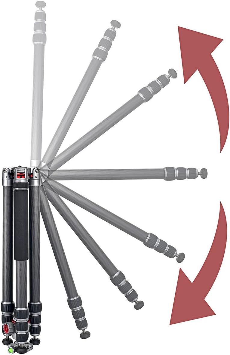 JUSINO Profi Traveller Karbon-Stativ Monopodfunktion TK-324C + Kugelkopf FGS-41 93cm Gesamthöhe mit