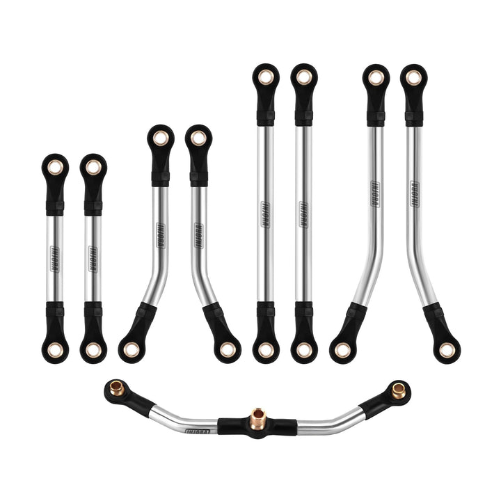 INJORA Edelstahl Hoher Abstand Chassis-Links Steering Link Set für TRX4M Upgrade 1/18 RC Crawler 9 S