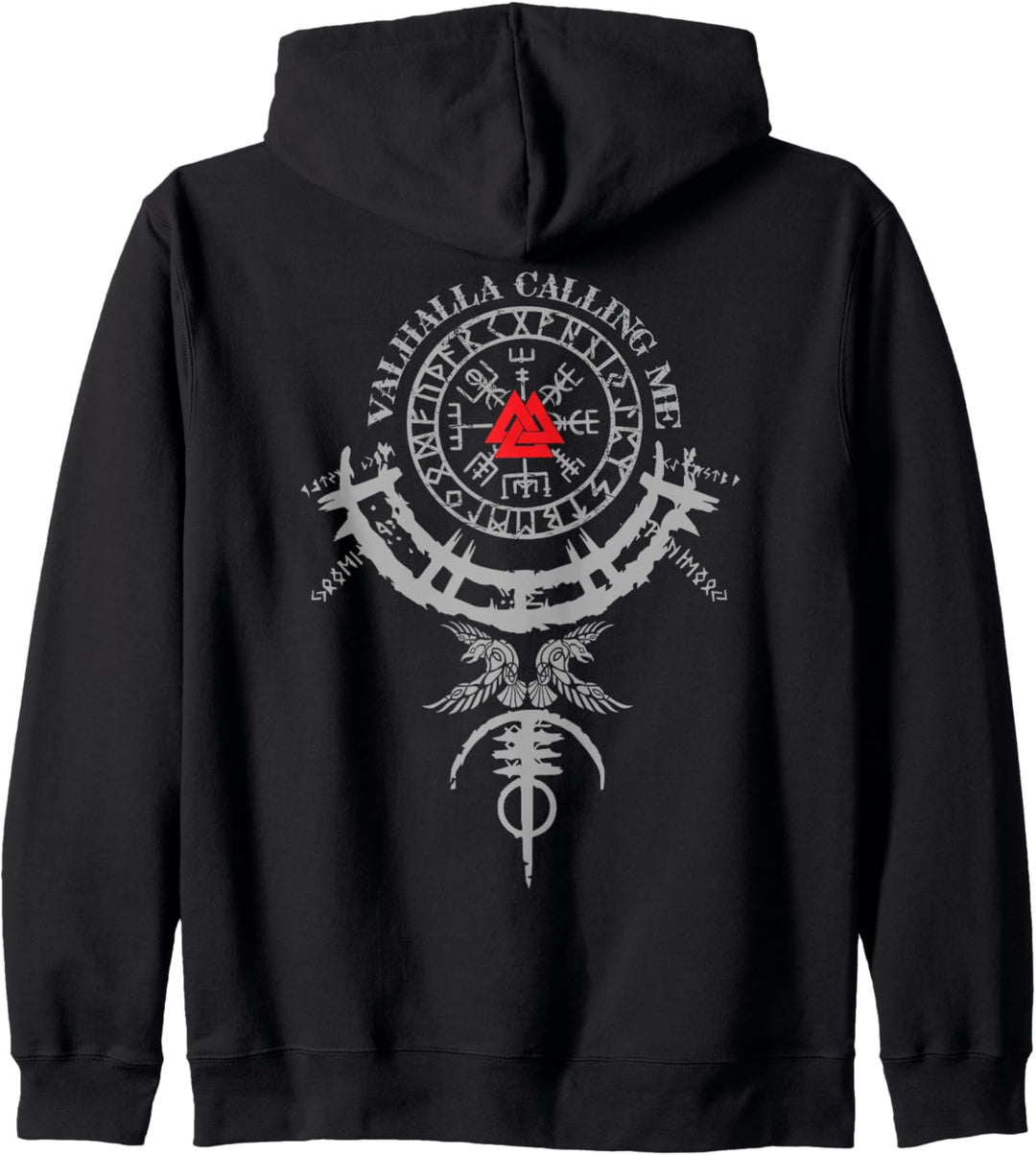 Valhalla T-Shirt Wikinger Symbol Wikinger Rune Herren Damen Kapuzenjacke