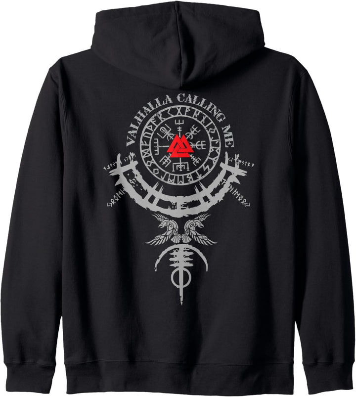 Valhalla T-Shirt Wikinger Symbol Wikinger Rune Herren Damen Kapuzenjacke