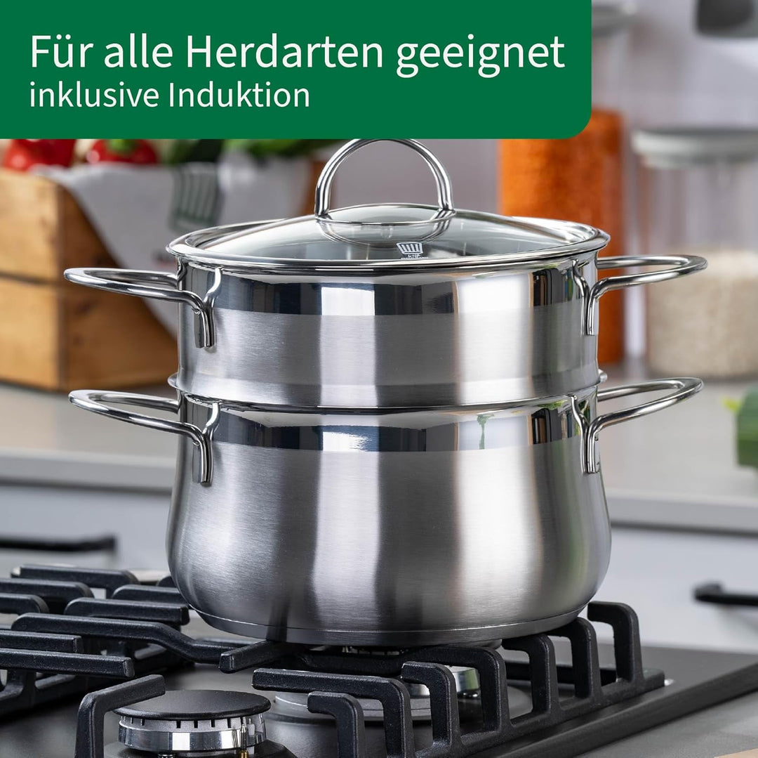 FACKELMANN Chefkoch Dünst- und Garaufsatz München passend für Ø20 Töpfe und Deckel – Für vitaminscho