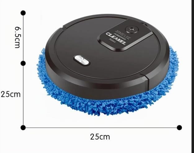 Wischroboter Runde 25cm Automatischer Wischroboter mit Nass- &amp; Trockenfunktion &amp; Sprühsystem, Leistu