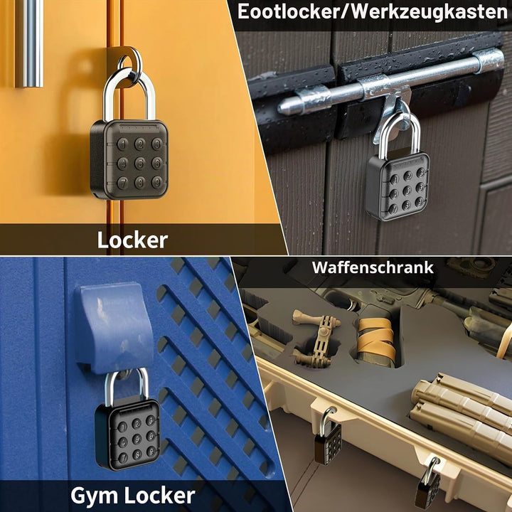Zahlenschloss, Zahlenschloss für Spind, Schliessfach und Fitnessraumschloss – hohe Sicherheit, einfa