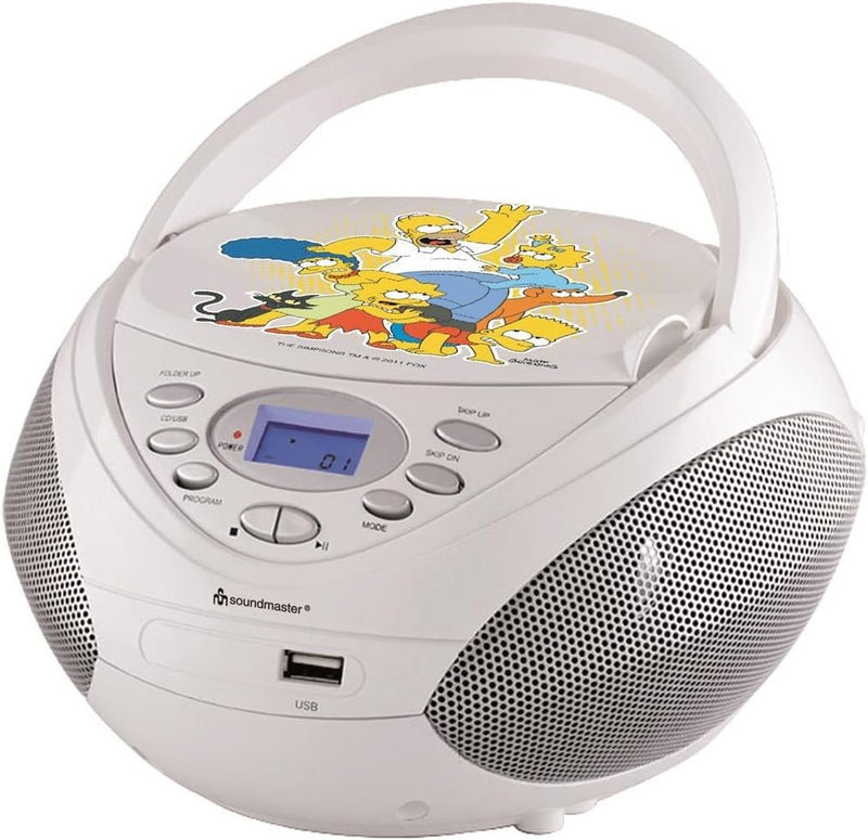 Soundmaster SCD3750DS Die Simpsons Radio/CD-Player mit Resume-Funktion