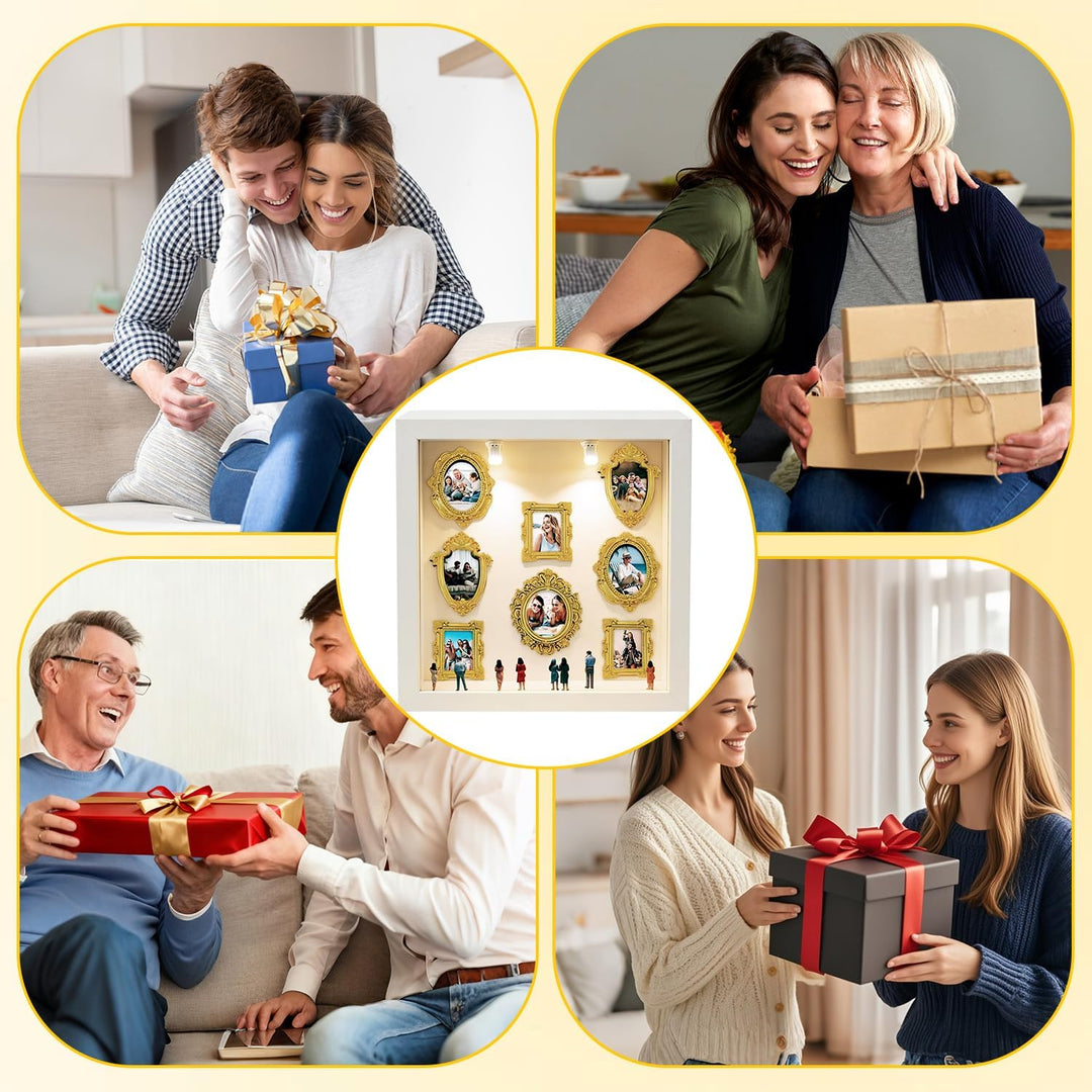 DIY Mini Museum Silhouette Box, DIY Mini Menschen Figuren Museum, Kreativ Bilderrahmen mit Figuren,