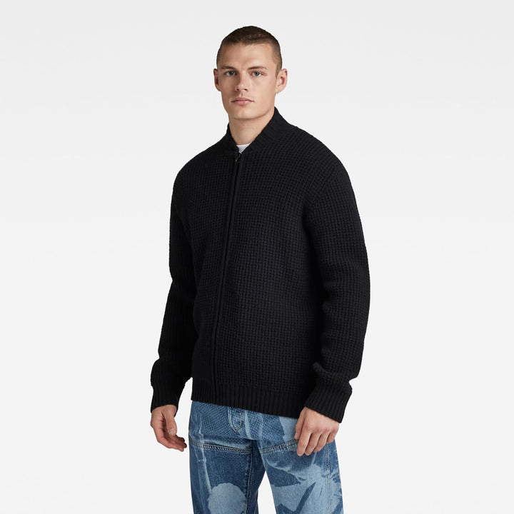 G-STAR RAW Herren Chunky Zip Cardigan Knits XL Schwarz (Dk Black D23533-d170-6484), XL Schwarz (Dk B