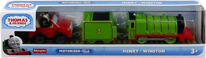 Thomas & Friends Fisher-Price Henry with Winston and Sir Topham Hatt, Motorized Toy Train for Presch