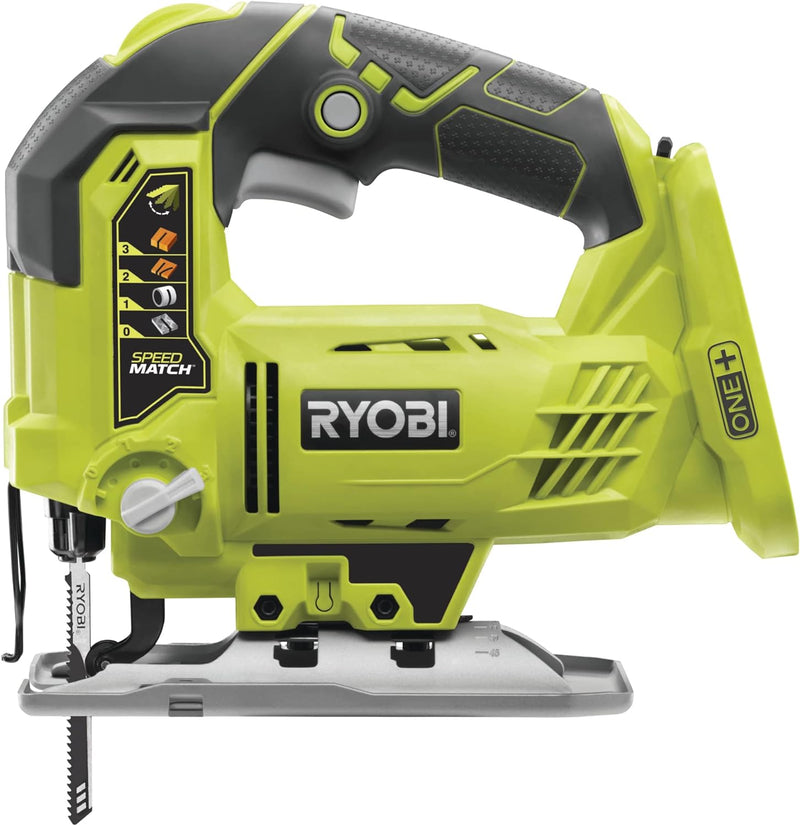 RYOBI 18 V ONE+ Akku-Stichsäge R18JS-0 (max. Schnitttiefe Holz: 101mm, Hublänge 25mm, stufenlose Hub