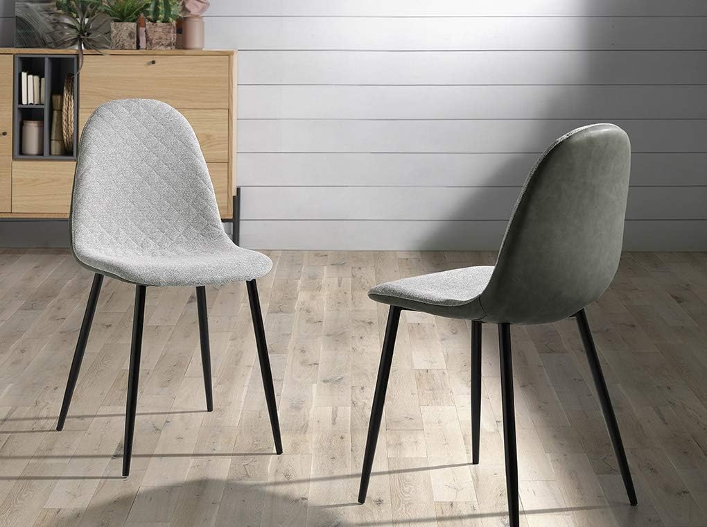 MOMMA HOME - Esszimmerstühle 4er Set - Modell Richmond - Farbe Grün - Masse 45 x 53 x 87 cm - Polste