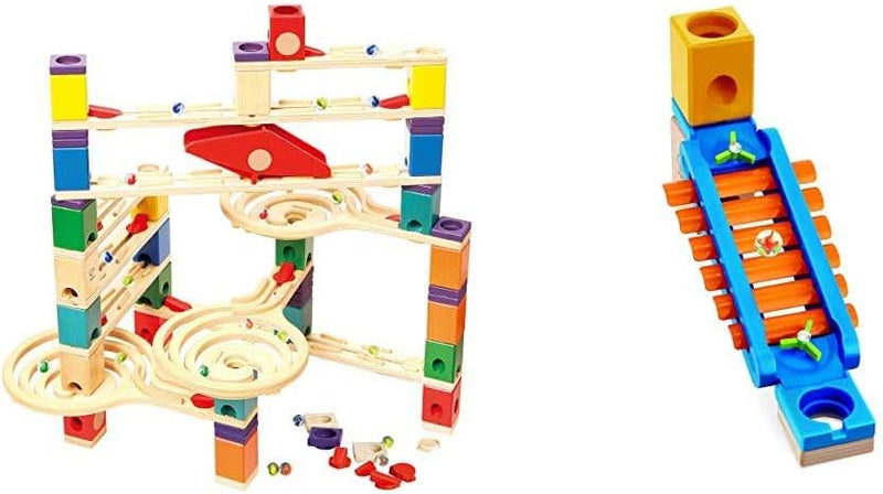 Hape E6009 - Quadrilla Vertigo, Kugelbahn, Konstruktionsspielzeug, aus Holz, ab 4 Jahren & 6022 - Kl