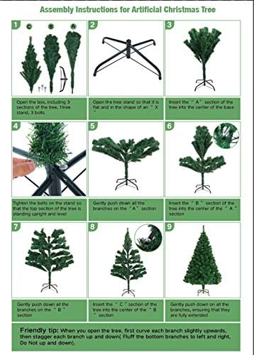 VEYLIN Künstlicher Weihnachtsbaum, 700 Spitzen, mit Metallständer, 1,8 m 1,8 M (6 Fuss), 700 Spitzen