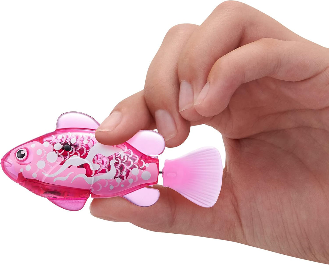 ROBO ALIVE Robo Fish Series 3 Roboter-Schwimmfisch, 2er Pack, rosa und lila, schwimmt in mehrere Ric