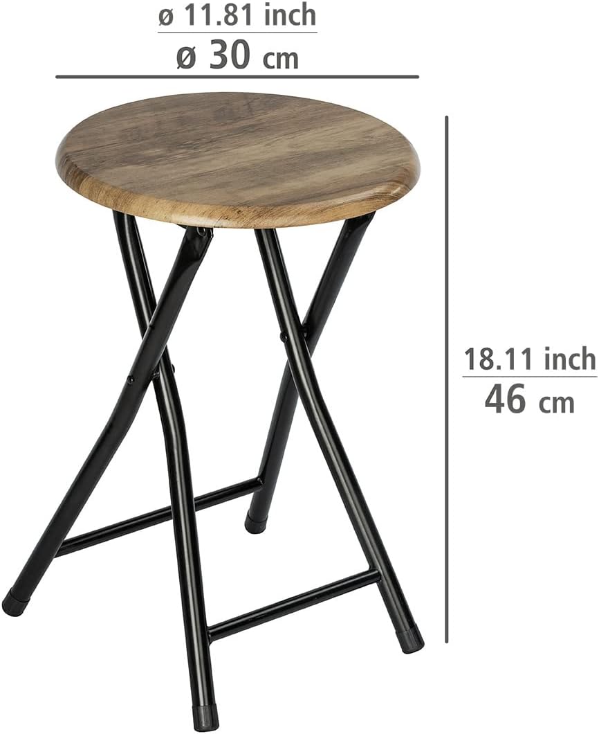 WENKO Badhocker Mod. Forio, zusammenklappbar, kleiner Tisch im Industrial-Design oder Pflanzenhocker