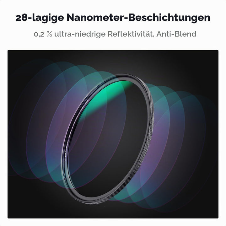 K&amp;F Concept Nano X-Serie Magnetischer ND Filter Graufilter ND1000(10 Blendenstufen) Magnetisches Sch