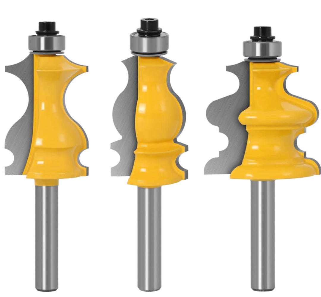 APlus 8 mm Schaft Architectural Moulding Fräser Set, Formfräser für Holzbearbeitung, Fräser für Ober