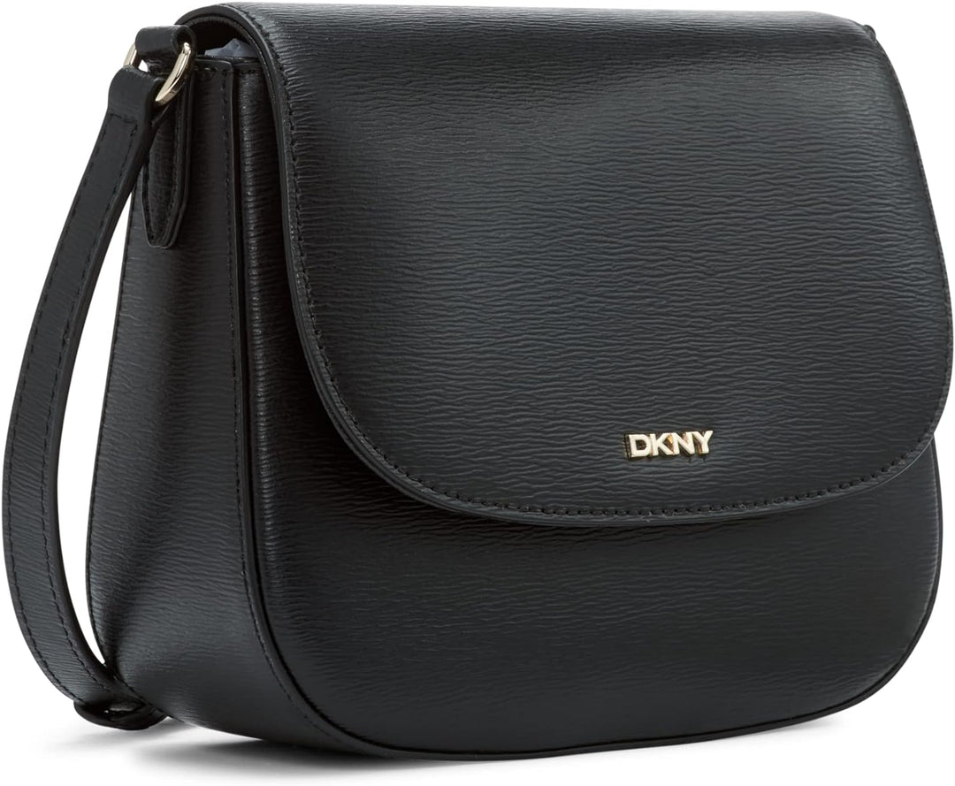 DKNY Damen Bryant Saddle Bag, Black/Gold, Einheitsgrösse EU