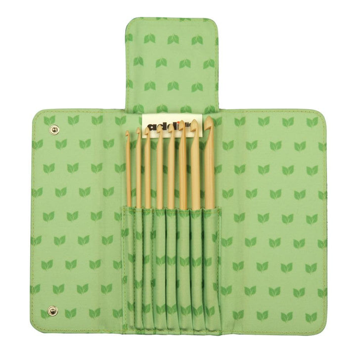 Addi Häkelnadel AddiClick Click Hook Bamboo, Bambus, Grün, 19 x 11 x 2 cm Bambushäkel, Bambushäkel