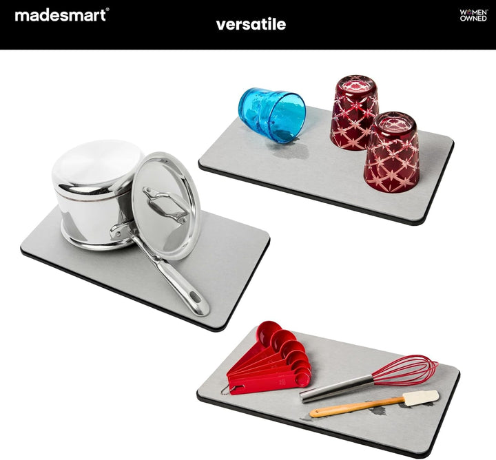madesmart Geschirrmatte-Granit, Trockensteinsammlung, beschleunigt Feuchtigkeitsverdunstung, natürli