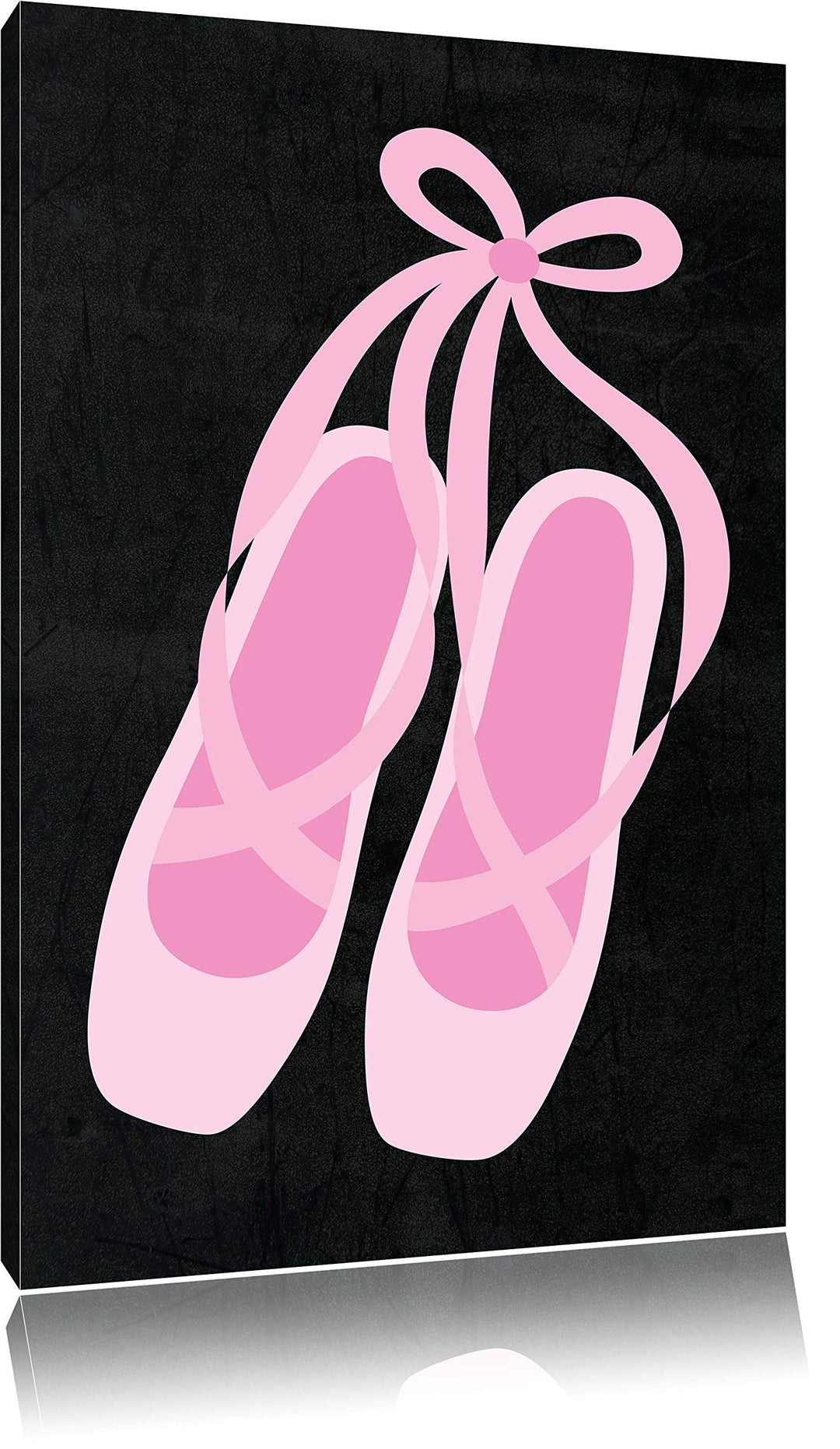 Pixxprint Hübsche Ballerina Schuhe als Leinwandbild/Grösse: 100x70 cm/Wandbild/Kunstdruck/fertig bes