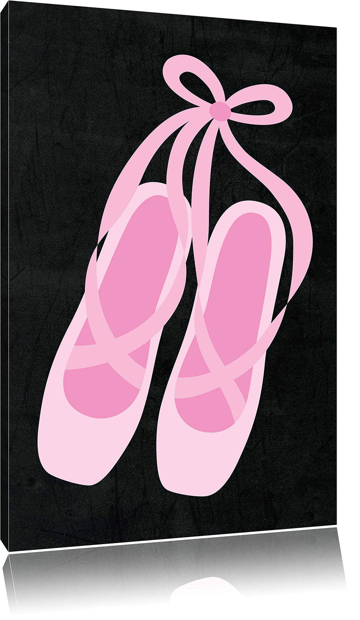 Pixxprint Hübsche Ballerina Schuhe als Leinwandbild/Grösse: 100x70 cm/Wandbild/Kunstdruck/fertig bes