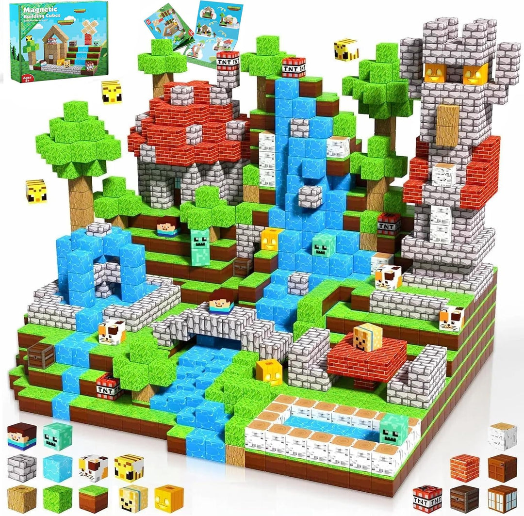 Magnetische Bausteine ,100 Stück Magnetic Blocks Baue Meine Magnete Welt Set,Magnetic Building Block