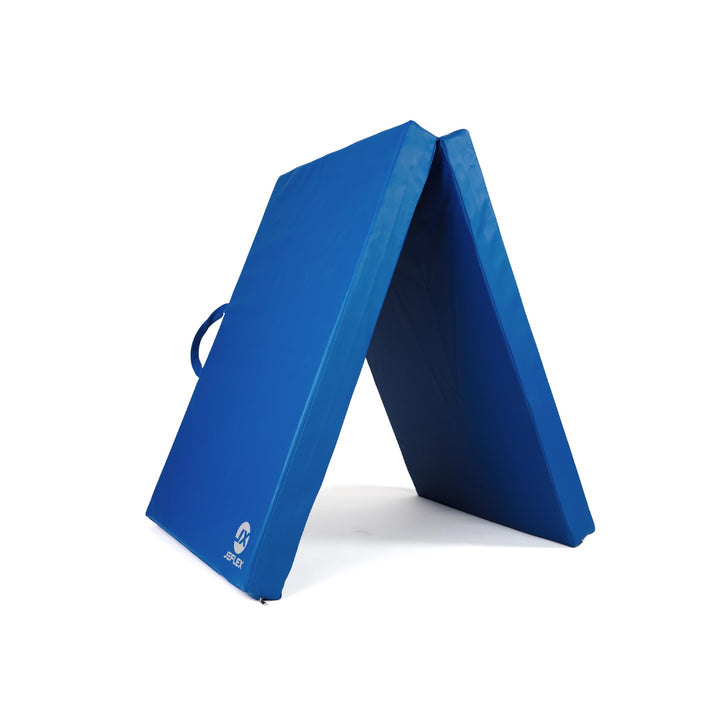 Jeflex – Klappbare Weichbodenmatte & Turnmatte 1 Mal klappbar - 200 x 70 x 8 cm - MADE IN GERMANY/Gy