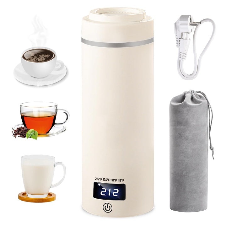 Elektrischer Reisewasserkocher Klein, 550ml Reise Schnelles Kochwasser, Mini Wasserkocher Mit Temper