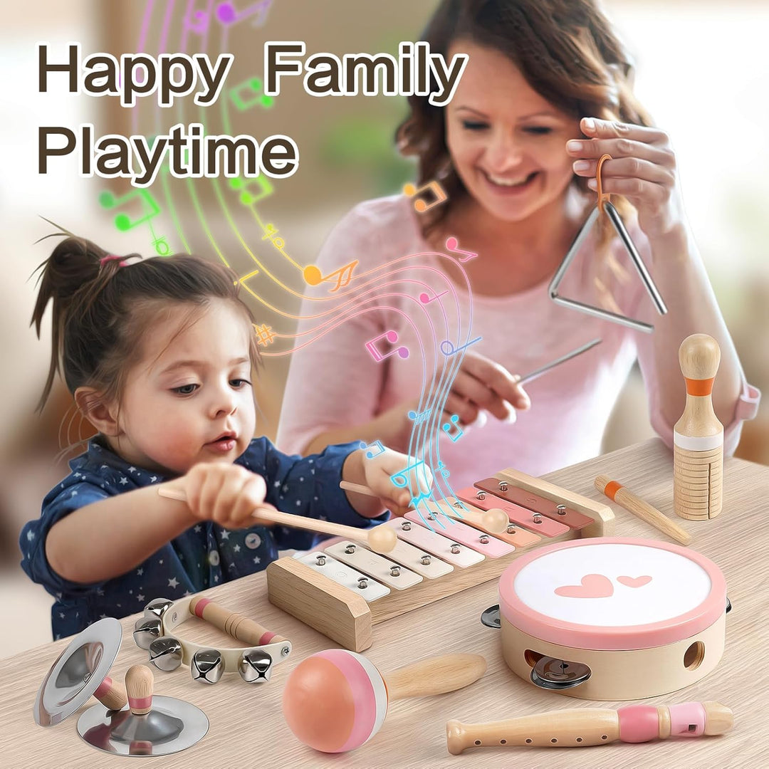 Musikinstrumente Kinder ab 3 Jahre Xylophon Trommel Schlagzeug Kinderspielzeug Musikinstrumente Spie
