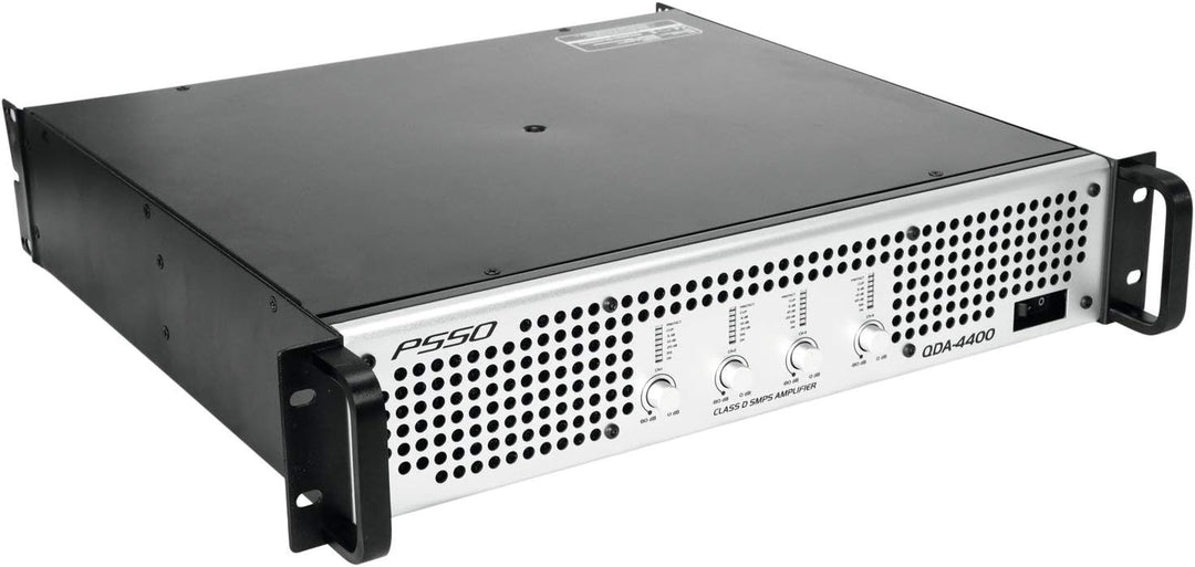 PSSO QDA-4400 4-Kanal-Endstufe | Verstärker mit Schaltnetzteil, 4 x 1100 W / 4 Ohm, 4 x 650 W / 8 Oh