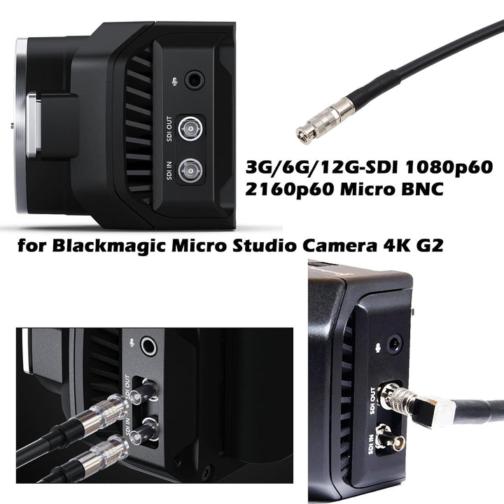 HangTon 4K 12G SDI Videokabel HD Micro BNC auf Standard BNC für Blackmagic Video Assist 5 Zoll Monit