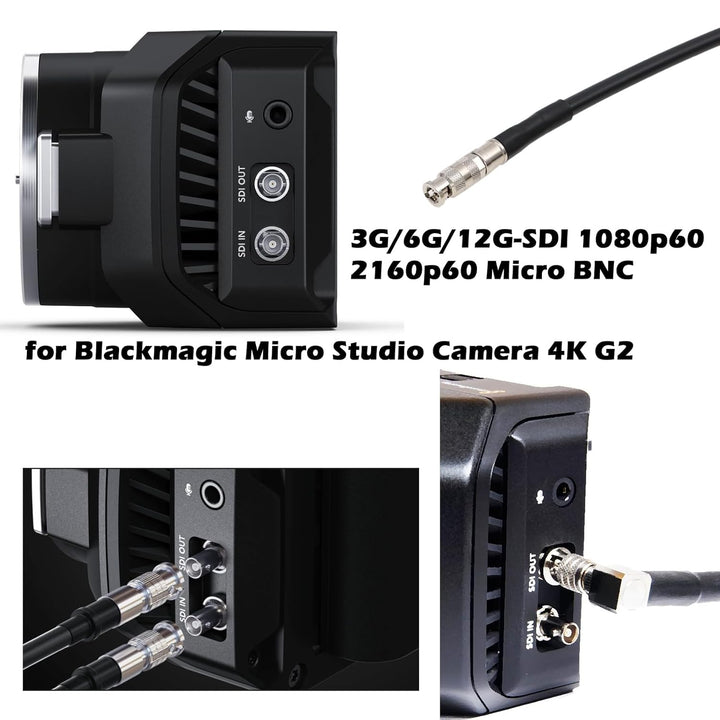 HangTon 4K 12G SDI Video Kabel HD Micro BNC auf Standard BNC für Blackmagic Video Assist 5 Zoll Moni
