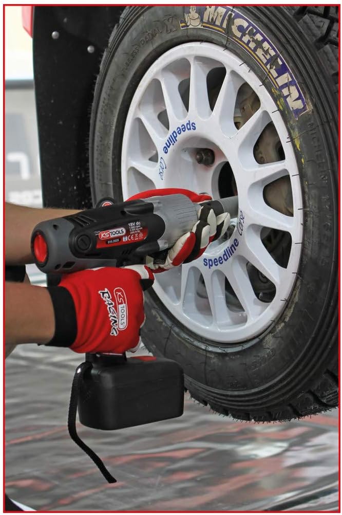 KS Tools 515.3526 1/2''Akku-Schlag-Schrauber Drehmomentvorwahl,1.800 U/min,mit 2 Akku+1 Ladegerät mi