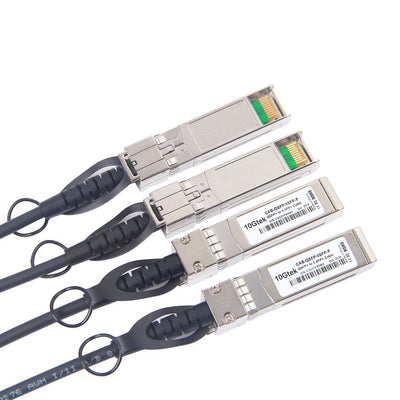 10Gtek für Cisco QSFP-4SFP10G-CU1M, 40Gb/s QSFP+ zu 4X SFP+ Direct Attach Breakout-Kabel, Passiv, 1-