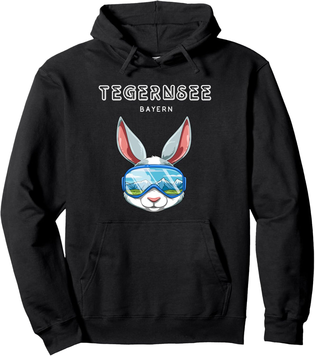 Tegernsee Bayern Snowboard Ski Hase Wintersport Pullover Hoodie